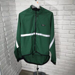 Running Room Made in Canada Men's Size Medium Full Zip Green & Black Jacket